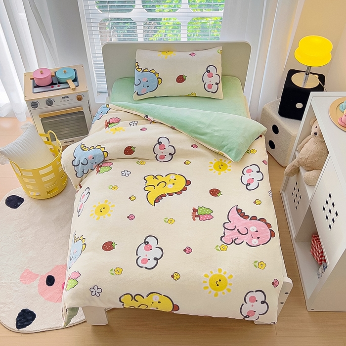 鱼宝 2025新款小版牛奶绒幼儿园套件 恐龙宝宝