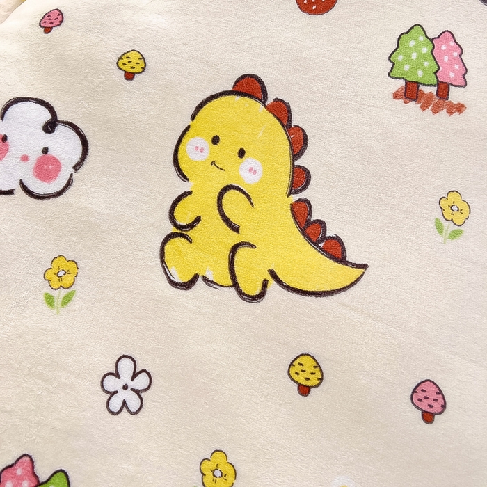 91家纺网 家纺一手货源 找家纺 鱼宝 2025新款小版牛奶绒幼儿园套件 恐龙宝宝