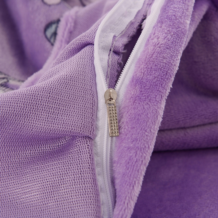 91家纺网 家纺一手货源 找家纺 千姿坊 2025新款韩版牛奶绒花边款四件套 22紫梦纱