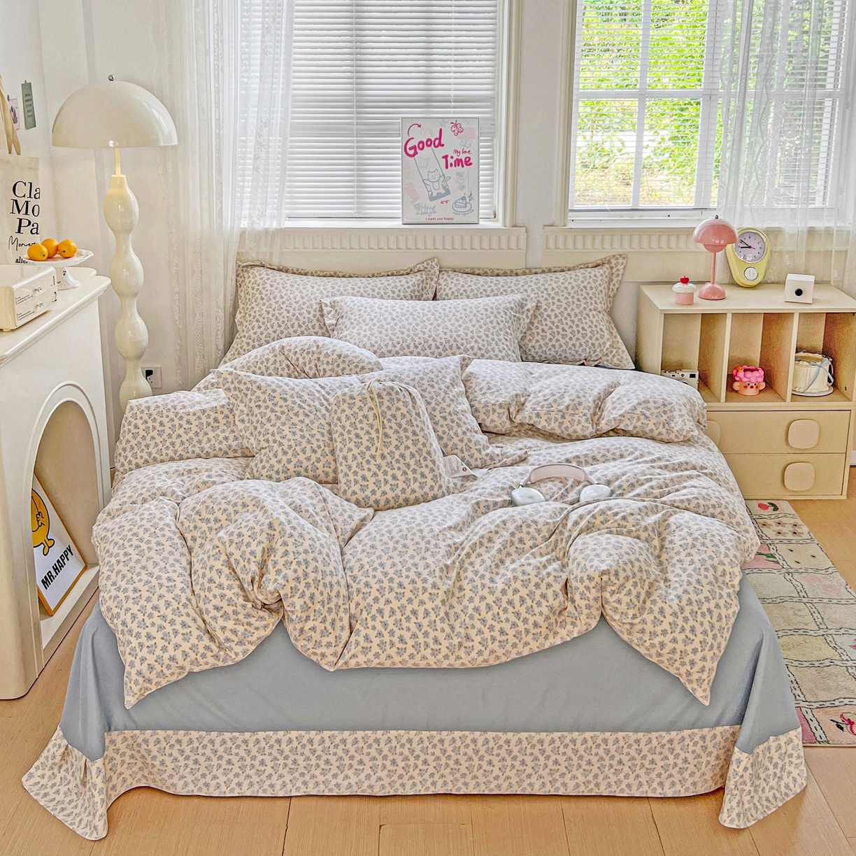 91家纺网 家纺一手货源 找家纺 （总）梦莱斯 2025新款韩国小布袋古法云感棉四件套