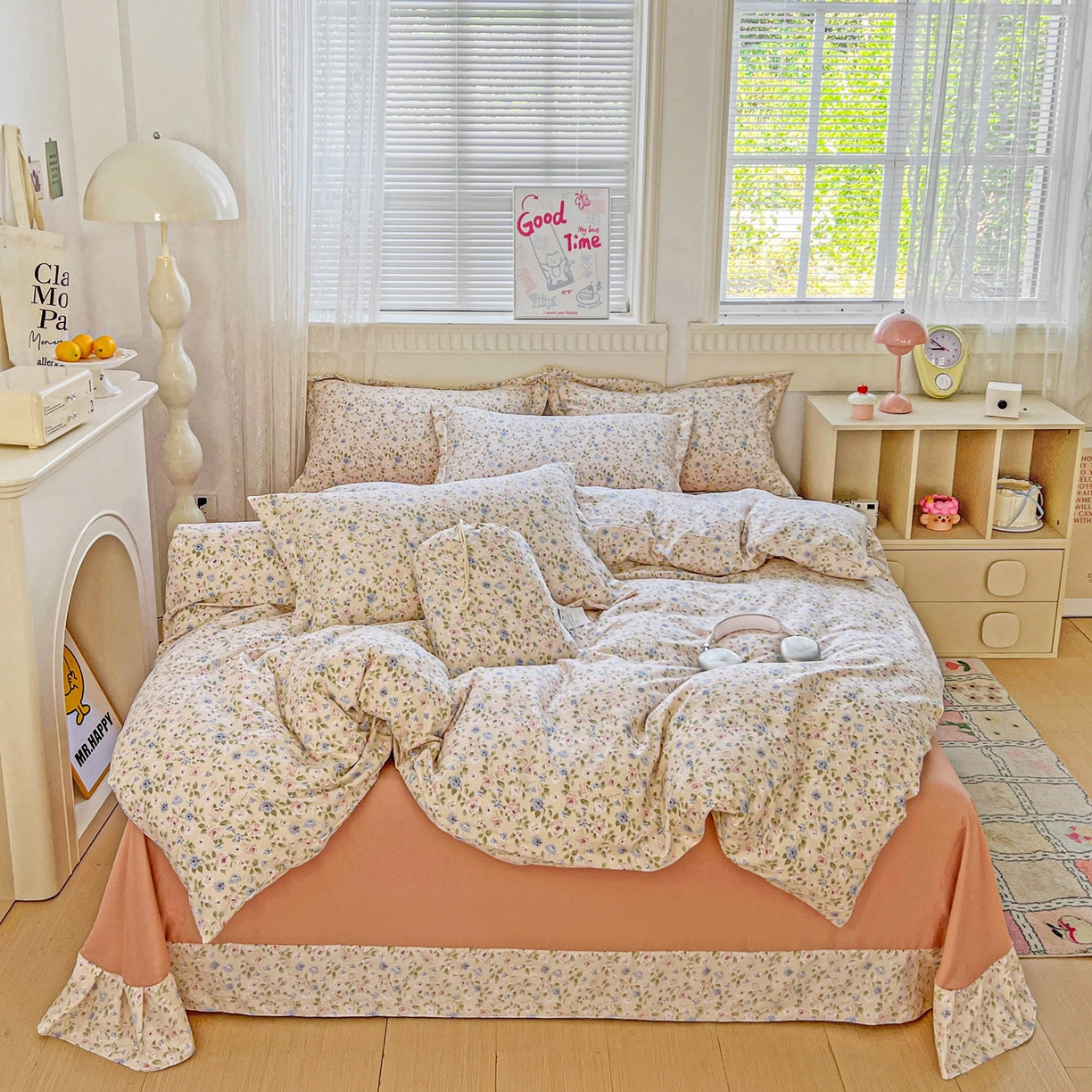 91家纺网 家纺一手货源 找家纺 （总）梦莱斯 2025新款韩国小布袋古法云感棉四件套