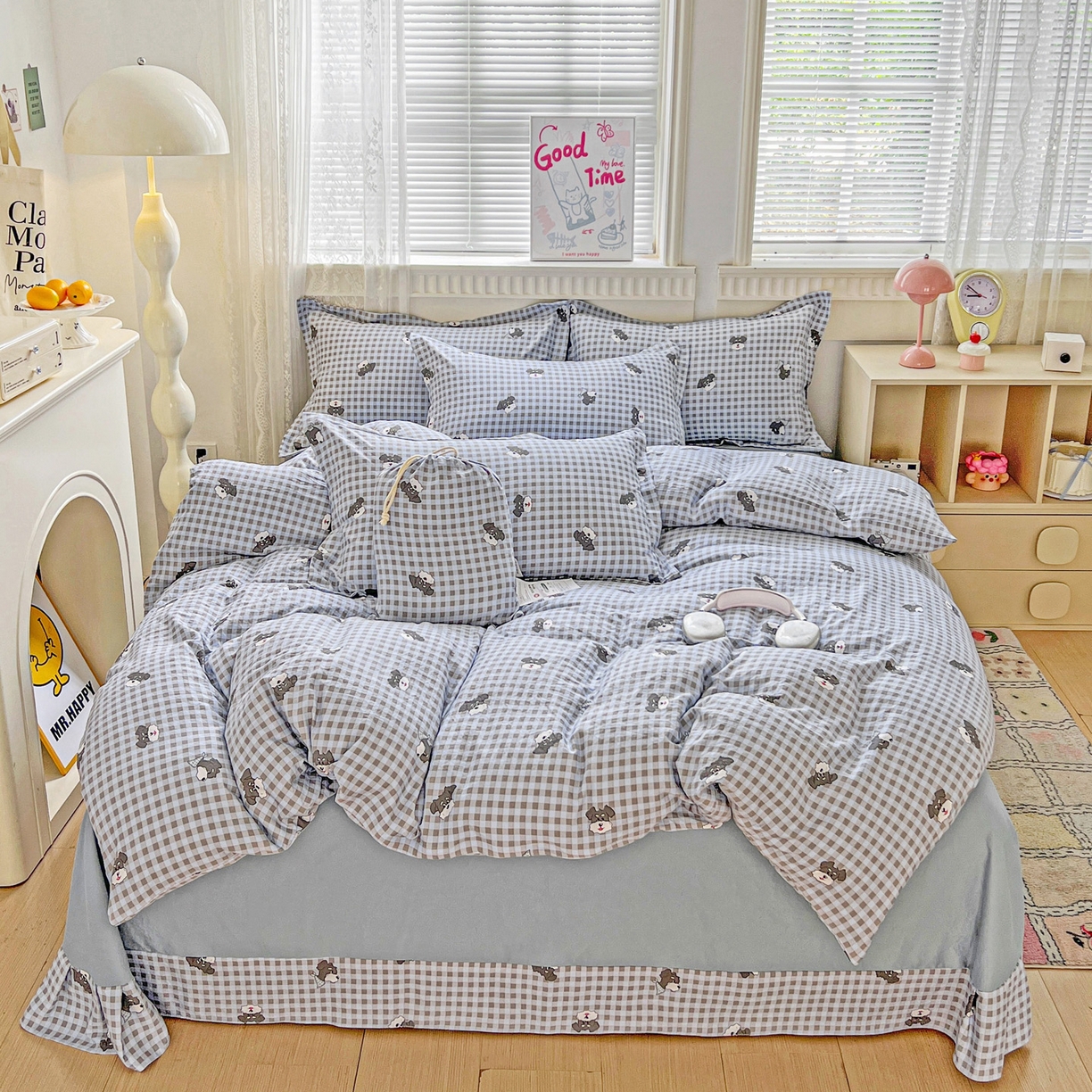 91家纺网 家纺一手货源 找家纺 （总）梦莱斯 2025新款韩国小布袋古法云感棉四件套