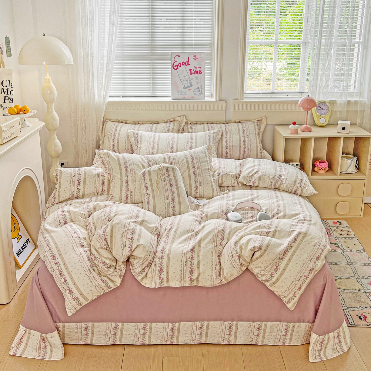 91家纺网 家纺一手货源 找家纺 （总）梦莱斯 2025新款韩国小布袋古法云感棉四件套