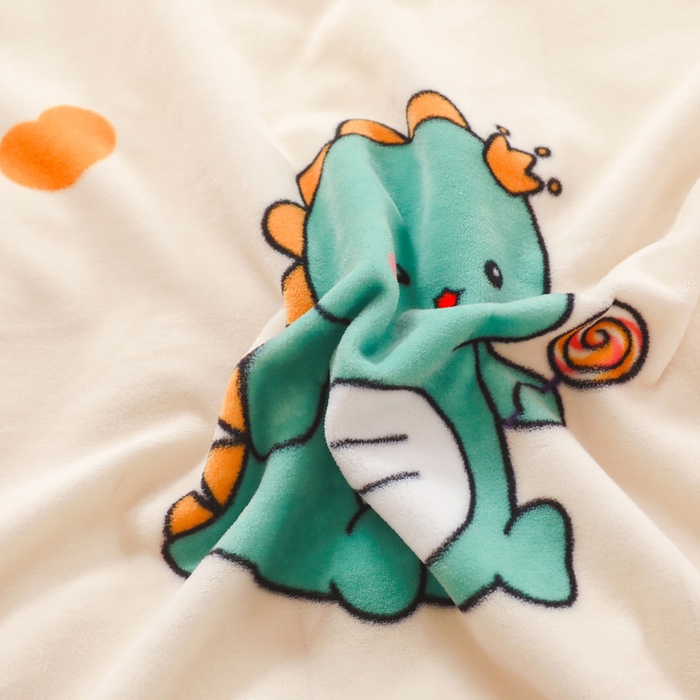 91家纺网 家纺一手货源 找家纺 鱼宝 2025新款小版牛奶绒幼儿园套件 恐龙先生