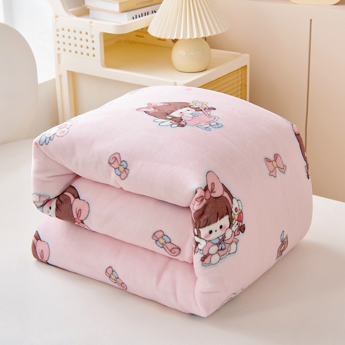 91家纺网 家纺一手货源 找家纺 鱼宝 2025新款小版牛奶绒幼儿园套件 魔法公主