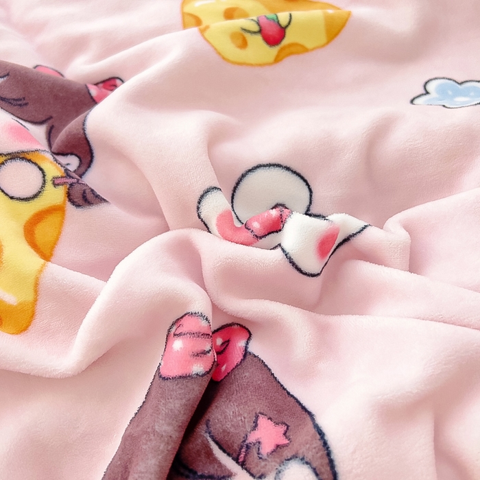 91家纺网 家纺一手货源 找家纺 鱼宝 2025新款小版牛奶绒幼儿园套件 奶酪