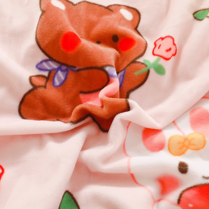 91家纺网 家纺一手货源 找家纺 鱼宝 2025新款小版牛奶绒幼儿园套件 小兔姑娘