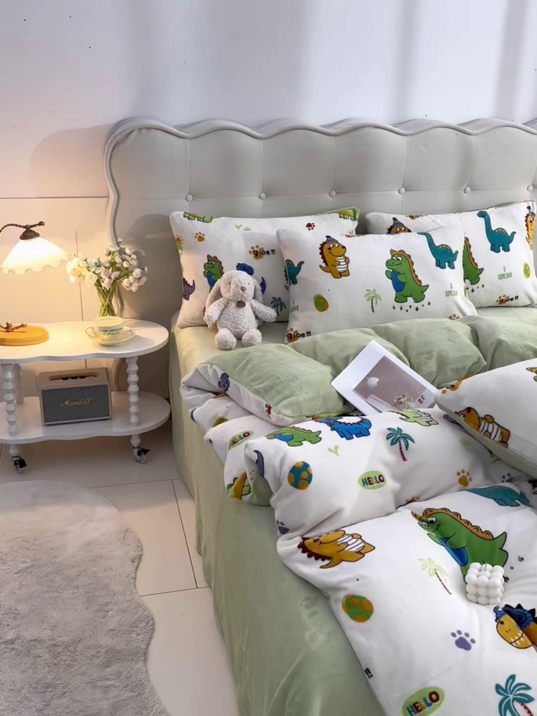 91家纺网 家纺一手货源 找家纺 （总）千姿坊 2025新款A类牛奶绒印花四件套小清新款