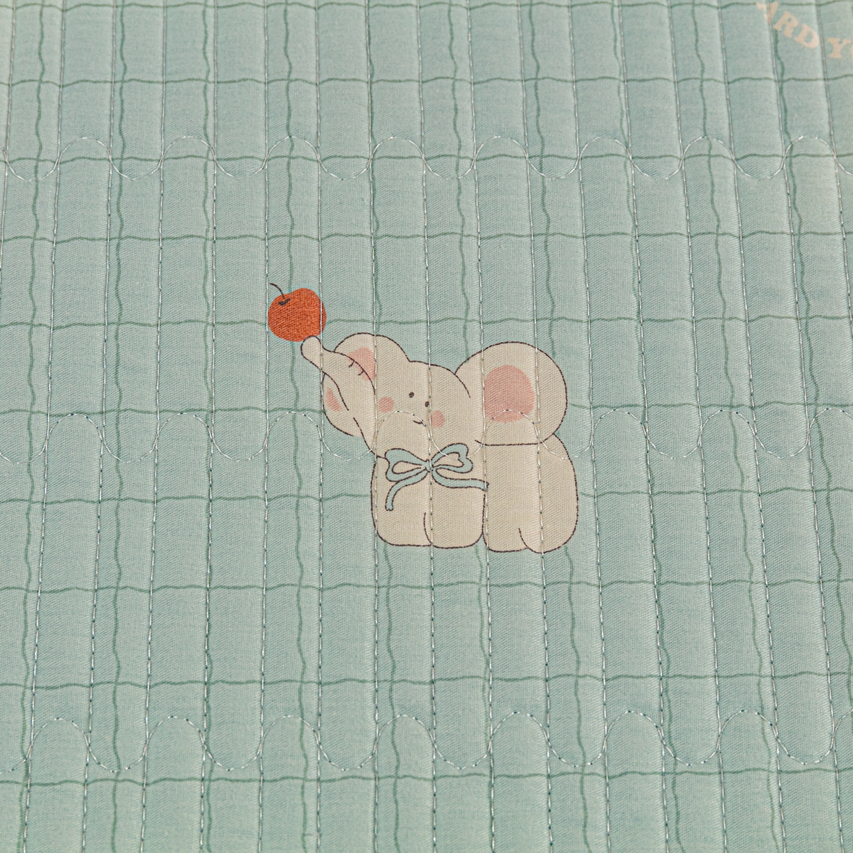 91家纺网 家纺一手货源 找家纺 恒尚居 2025新款全棉牛奶绒床盖四季可用纯棉夹棉床单床褥垫三件套-秋冬款系列二 蓝象【A纯棉-B牛奶绒】