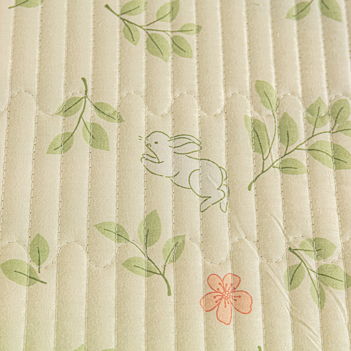 91家纺网 家纺一手货源 找家纺 恒尚居 2025新款全棉牛奶绒床盖四季可用纯棉夹棉床单床褥垫三件套-秋冬款系列二 清新雅韵【A纯棉-B牛奶绒】