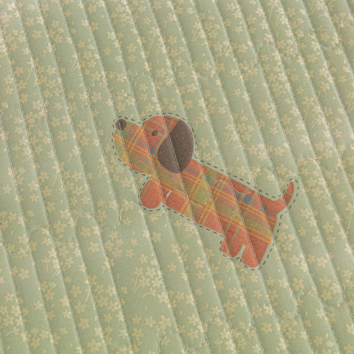 91家纺网 家纺一手货源 找家纺 恒尚居 2025新款全棉牛奶绒床盖四季可用纯棉夹棉床单床褥垫三件套-秋冬款系列二 布丁狗【A纯棉-B牛奶绒】