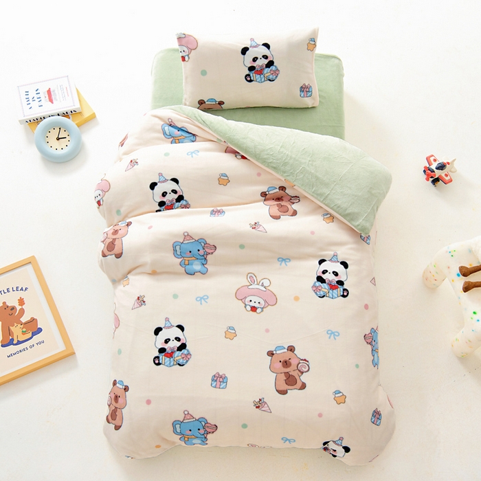 91家纺网 家纺一手货源 找家纺 （总）鱼宝 2025新款牛奶绒可拆卸被套被芯幼儿园被子