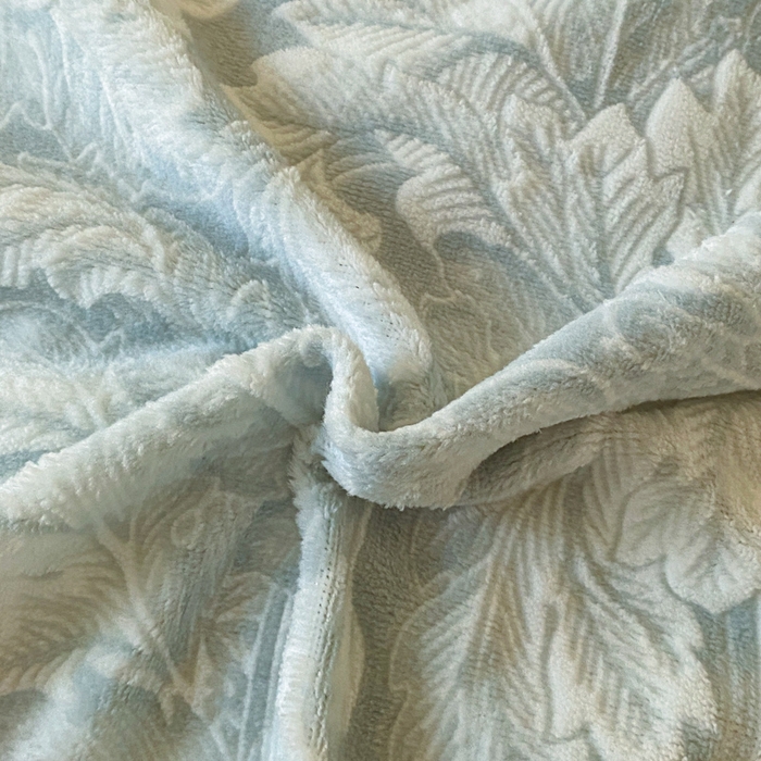 91家纺网 家纺一手货源 找家纺 琪格格纺织 2025新款全消光包边立体简约清新雕花绒四件套 雕花包边绒-叶之恋青