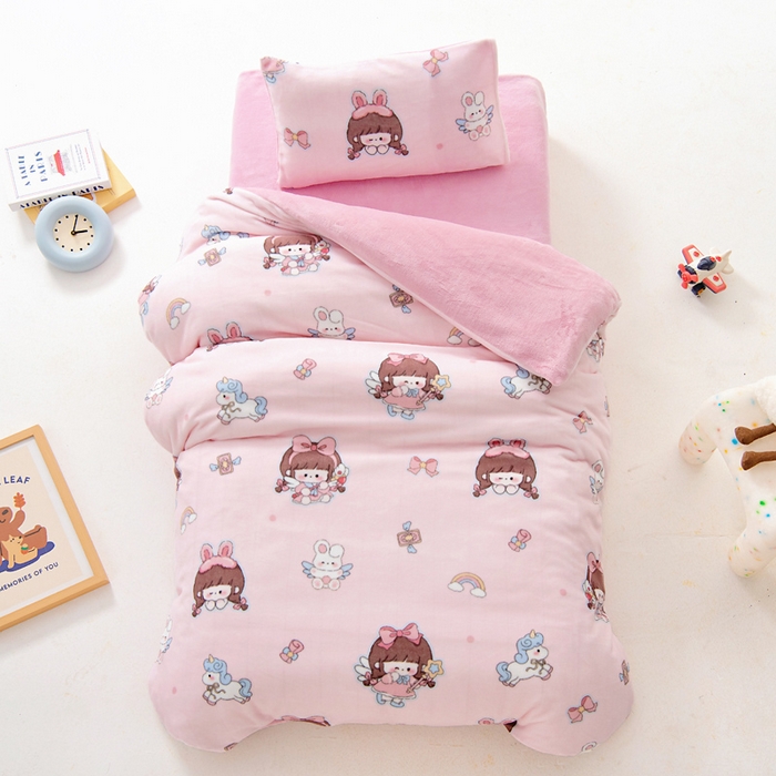 91家纺网 家纺一手货源 找家纺 （总）鱼宝 2025新款牛奶绒可拆卸被套被芯幼儿园被子