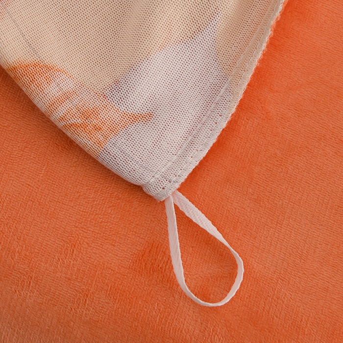 91家纺网 家纺一手货源 找家纺 千姿坊 2025新款A类牛奶绒印花四件套小清新款 20秋之叶语