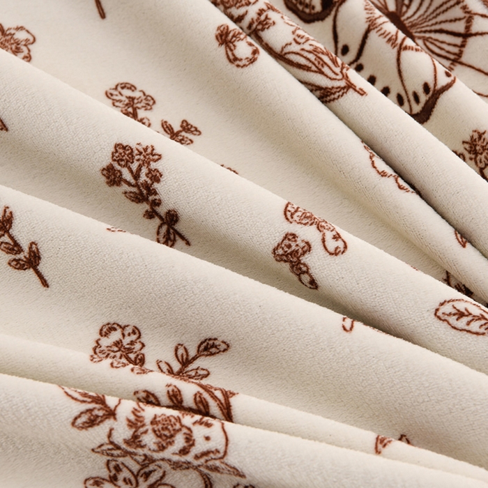 91家纺网 家纺一手货源 找家纺 千姿坊 2025新款A类牛奶绒印花四件套小清新款 21碎花蝶语