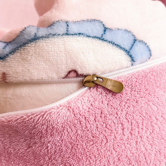 91家纺网 家纺一手货源 找家纺 鱼宝 2025新款牛奶绒可拆卸被套被芯幼儿园被子 蝴蝶结小兔