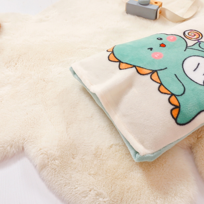 91家纺网 家纺一手货源 找家纺 鱼宝 2025新款牛奶绒可拆卸被套被芯幼儿园被子 恐龙先生