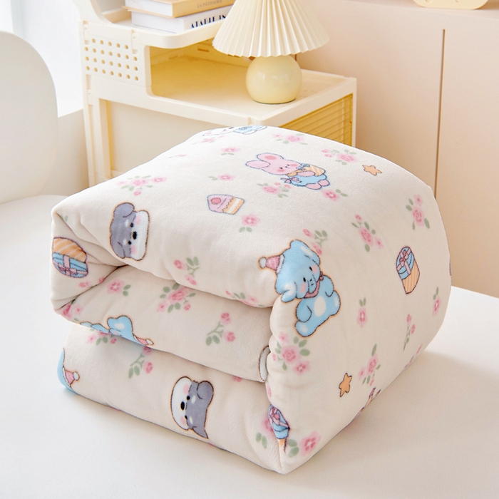 91家纺网 家纺一手货源 找家纺 鱼宝 2025新款牛奶绒可拆卸被套被芯幼儿园被子 萌宠宝贝