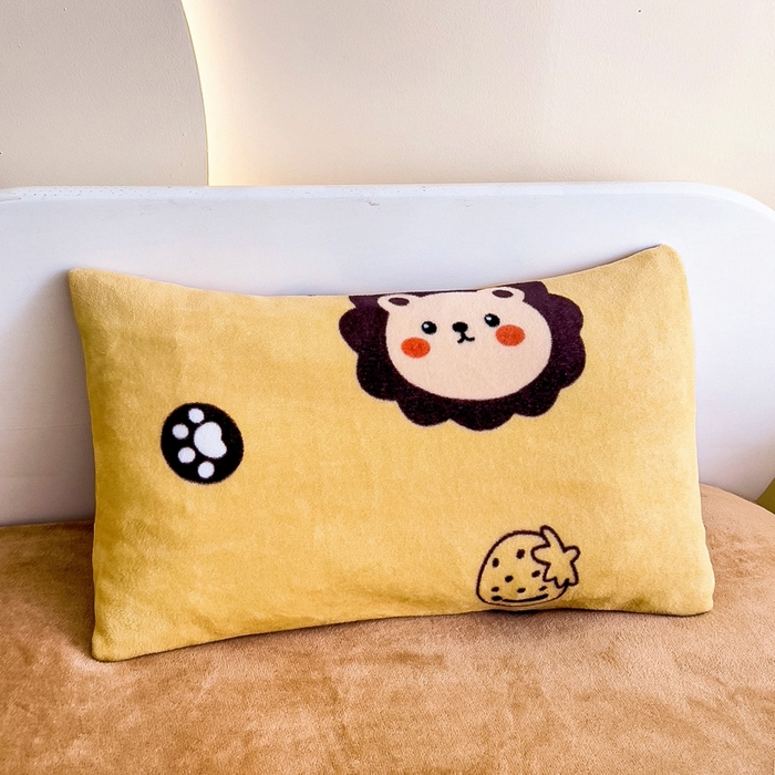 91家纺网 家纺一手货源 找家纺 鱼宝 2025新款牛奶绒可拆卸被套被芯幼儿园被子 小狮子