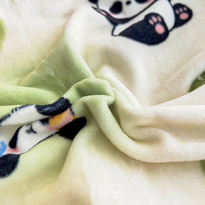 91家纺网 家纺一手货源 找家纺 鱼宝 2025新款牛奶绒可拆卸被套被芯幼儿园被子 熊猫宝贝