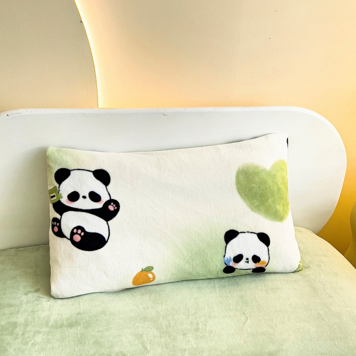 91家纺网 家纺一手货源 找家纺 鱼宝 2025新款牛奶绒可拆卸被套被芯幼儿园被子 熊猫宝贝