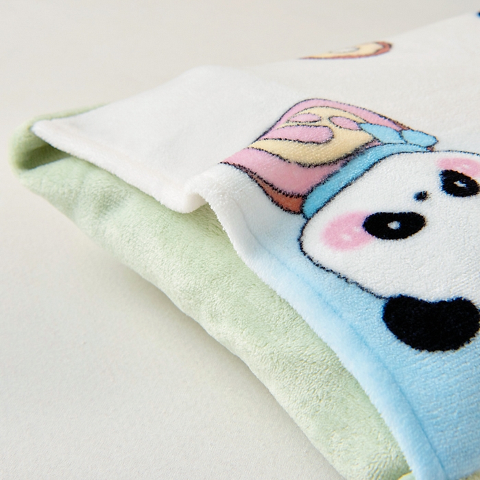 91家纺网 家纺一手货源 找家纺 鱼宝 2025新款牛奶绒可拆卸被套被芯幼儿园被子 熊猫甜甜