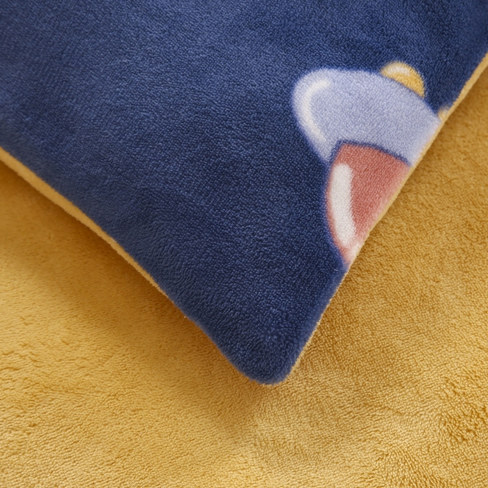 91家纺网 家纺一手货源 找家纺 鱼宝 2025新款牛奶绒可拆卸被套被芯幼儿园被子 宇航梦