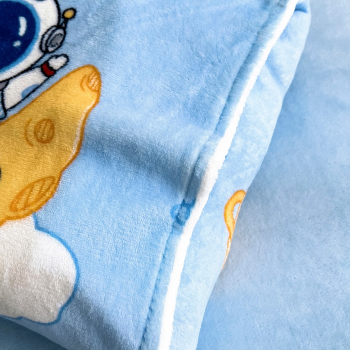 91家纺网 家纺一手货源 找家纺 鱼宝 2025新款牛奶绒可拆卸被套被芯幼儿园被子 月球宇航员