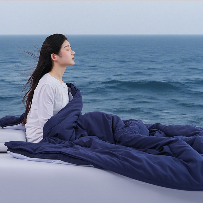 91家纺网 家纺一手货源 找家纺 苏秦家纺 2025新款深睡控温子母被PRO 2.0-终版 深睡蓝