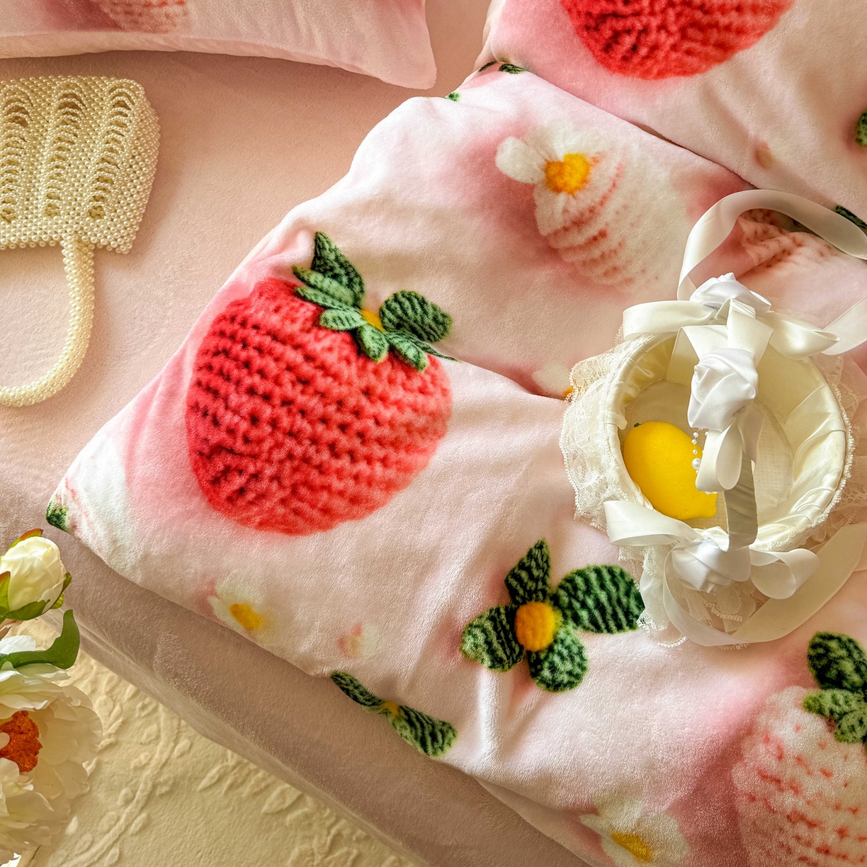 91家纺网 家纺一手货源 找家纺 （总）馨语家居 2025新款直播热款高克重保暖卡通牛奶绒印花四件套