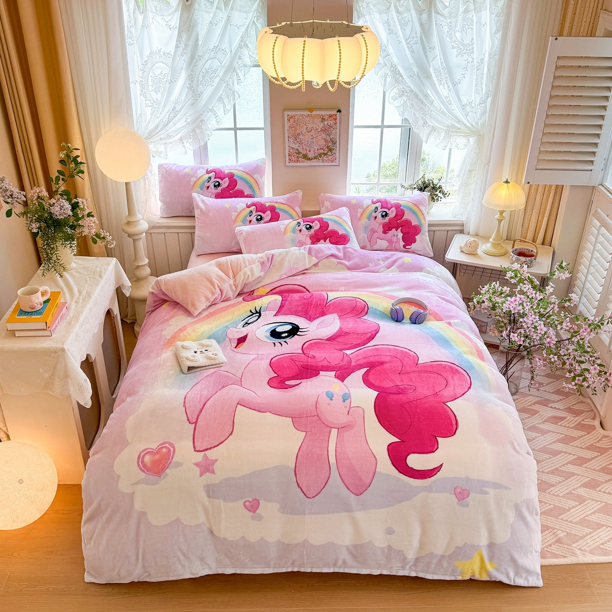 91家纺网 家纺一手货源 找家纺 （总）馨语家居 2025新款直播热款高克重保暖卡通牛奶绒印花四件套