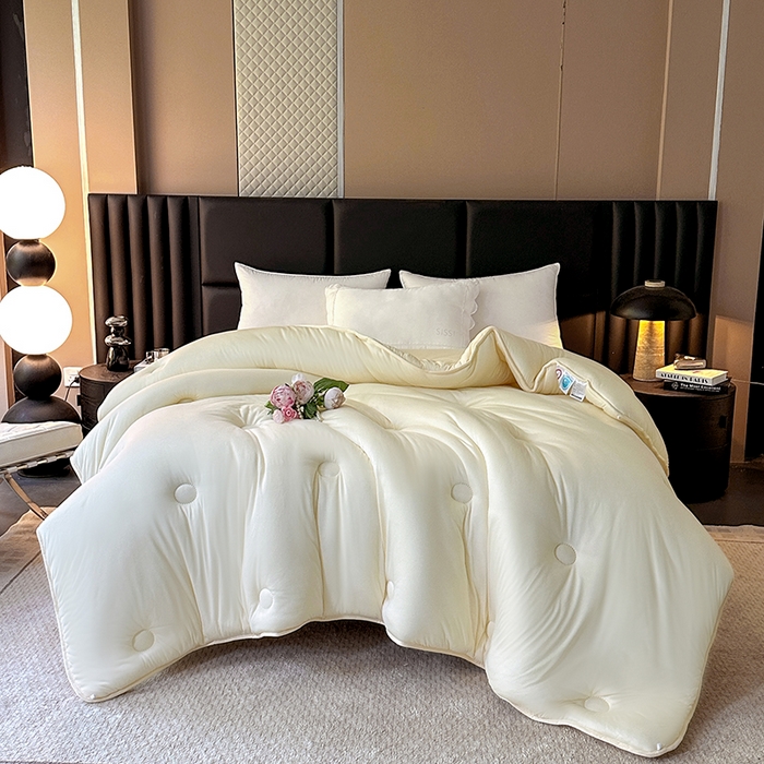 2025新款tiktok跨境电商爆款针织棉被子外贸供货 米白