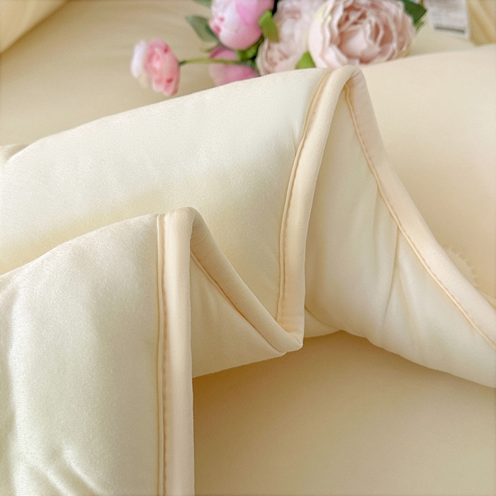 91家纺网 家纺一手货源 找家纺 2025新款tiktok跨境电商爆款针织棉被子外贸供货 米白