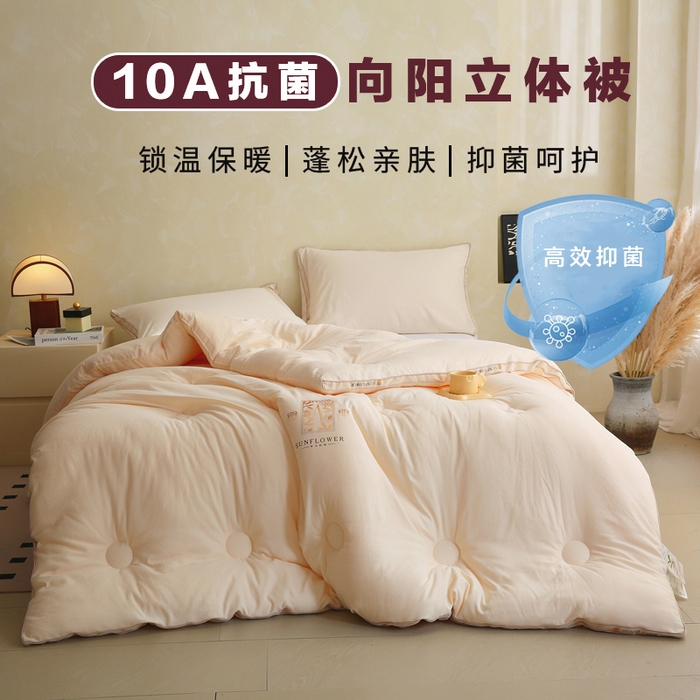 91家纺网 家纺一手货源 找家纺 （总）宝士康家纺 2025新品10A抗菌立体向阳春秋被/冬被/被芯/跨境/外贸-金阙朝岚