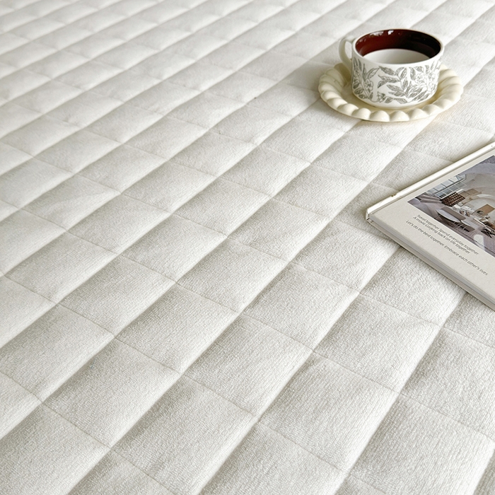 91家纺网 家纺一手货源 找家纺 （总）寝柔家纺 2025新款冬季纯色消光加厚牛奶绒夹棉床笠