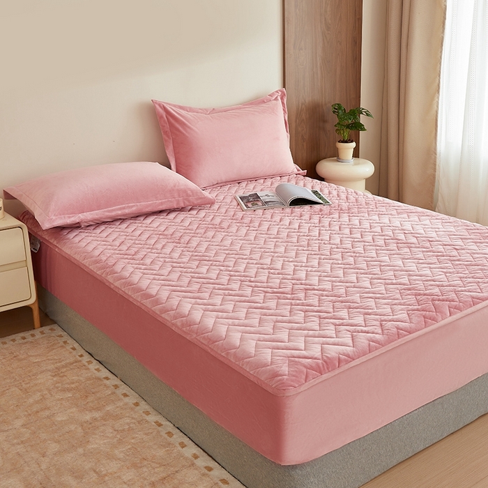 91家纺网 家纺一手货源 找家纺 （总）寝柔家纺 2025新款秋冬超柔宝宝绒加厚夹棉床笠,豆沙粉,薄荷绿,宾利蓝,风信紫,气质灰,珍珠白