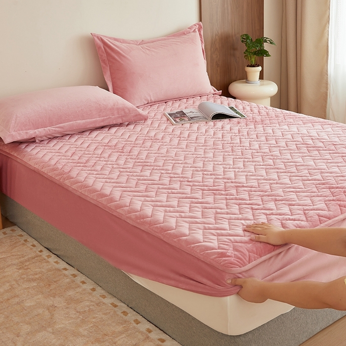 91家纺网 家纺一手货源 找家纺 （总）寝柔家纺 2025新款秋冬超柔宝宝绒加厚夹棉床笠