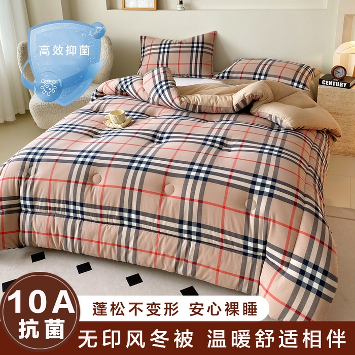 91家纺网 家纺一手货源 找家纺 宝士康家纺 2025新品10A抗菌无印风学生季春秋被/被芯/跨境/外贸 宝利格