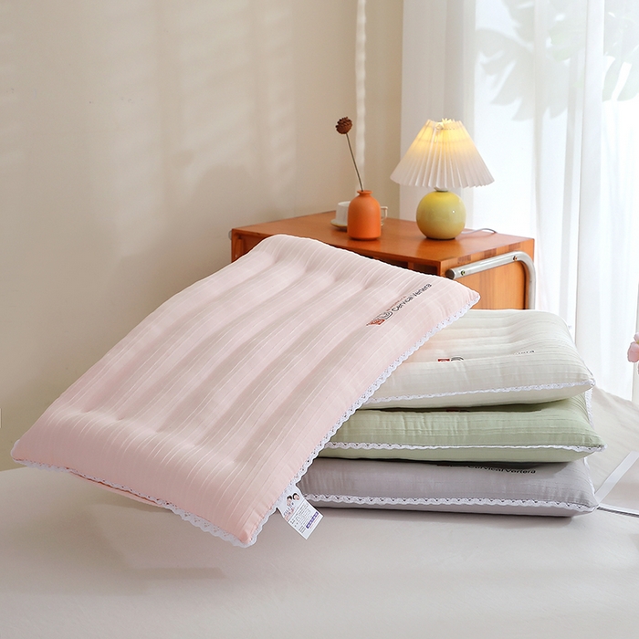 91家纺网 家纺一手货源 找家纺 （总）仁宇枕业 2025新款新品 3D花边定型低枕头枕芯