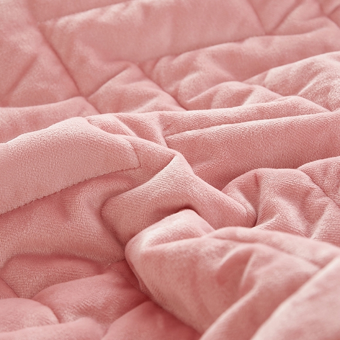 91家纺网 家纺一手货源 找家纺 寝柔家纺 2025新款秋冬超柔宝宝绒加厚夹棉床笠 豆沙粉