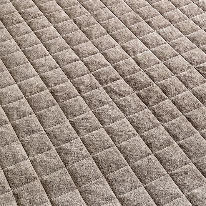 91家纺网 家纺一手货源 找家纺 寝柔家纺 2025新款冬季纯色消光加厚牛奶绒夹棉床笠 驼色