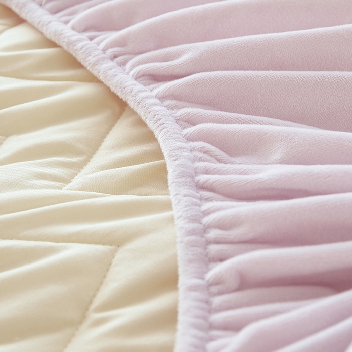 91家纺网 家纺一手货源 找家纺 寝柔家纺 2025新款秋冬超柔宝宝绒加厚夹棉床笠 风信紫