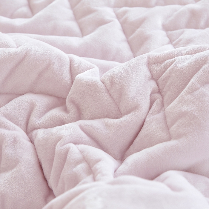 91家纺网 家纺一手货源 找家纺 寝柔家纺 2025新款秋冬超柔宝宝绒加厚夹棉床笠 风信紫