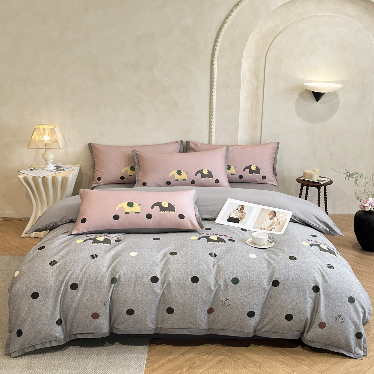 91家纺网 家纺一手货源 找家纺 （总）柏薇 2025新款秋冬新品全棉磨毛印花高定工艺款四件套