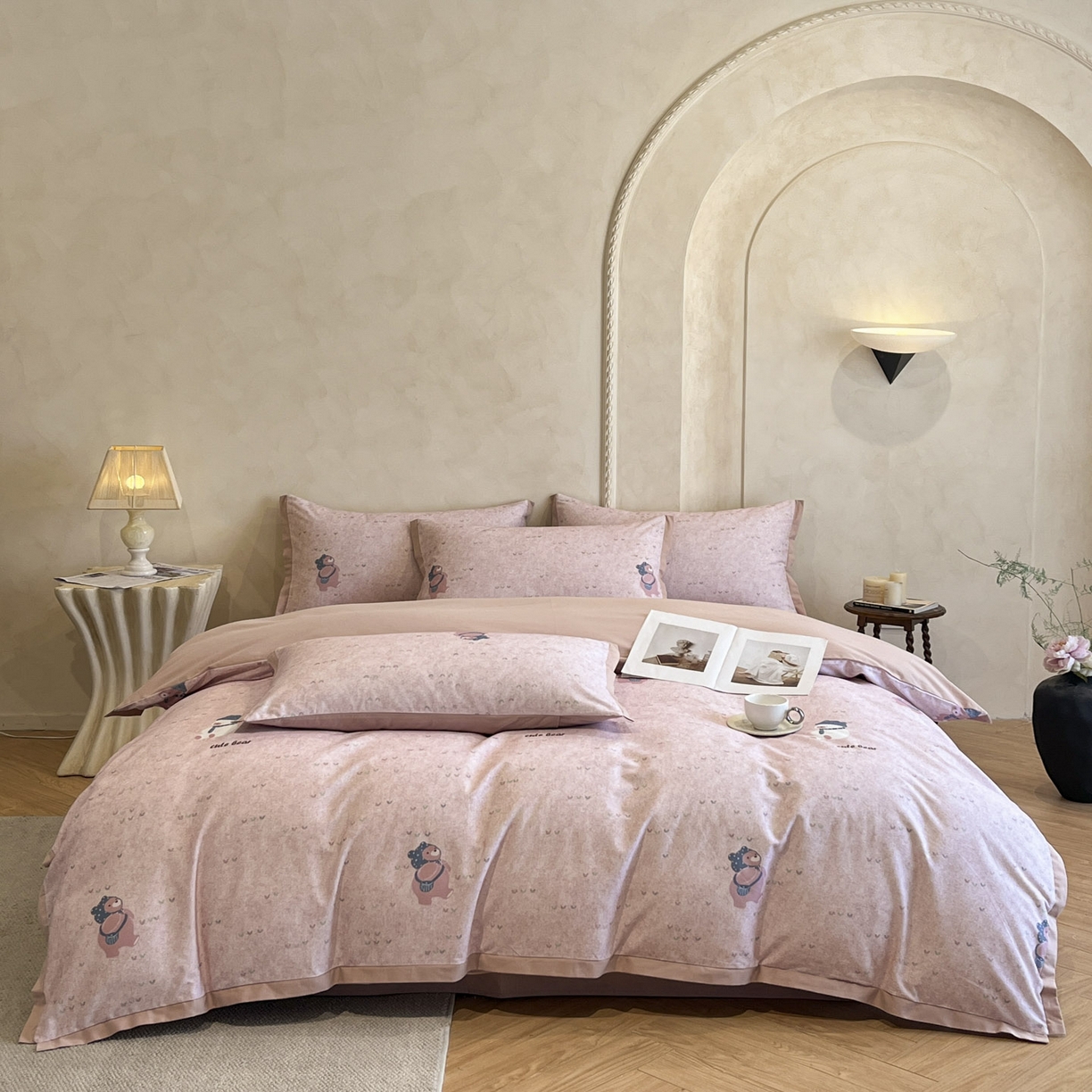 91家纺网 家纺一手货源 找家纺 （总）柏薇 2025新款秋冬新品全棉磨毛印花高定工艺款四件套