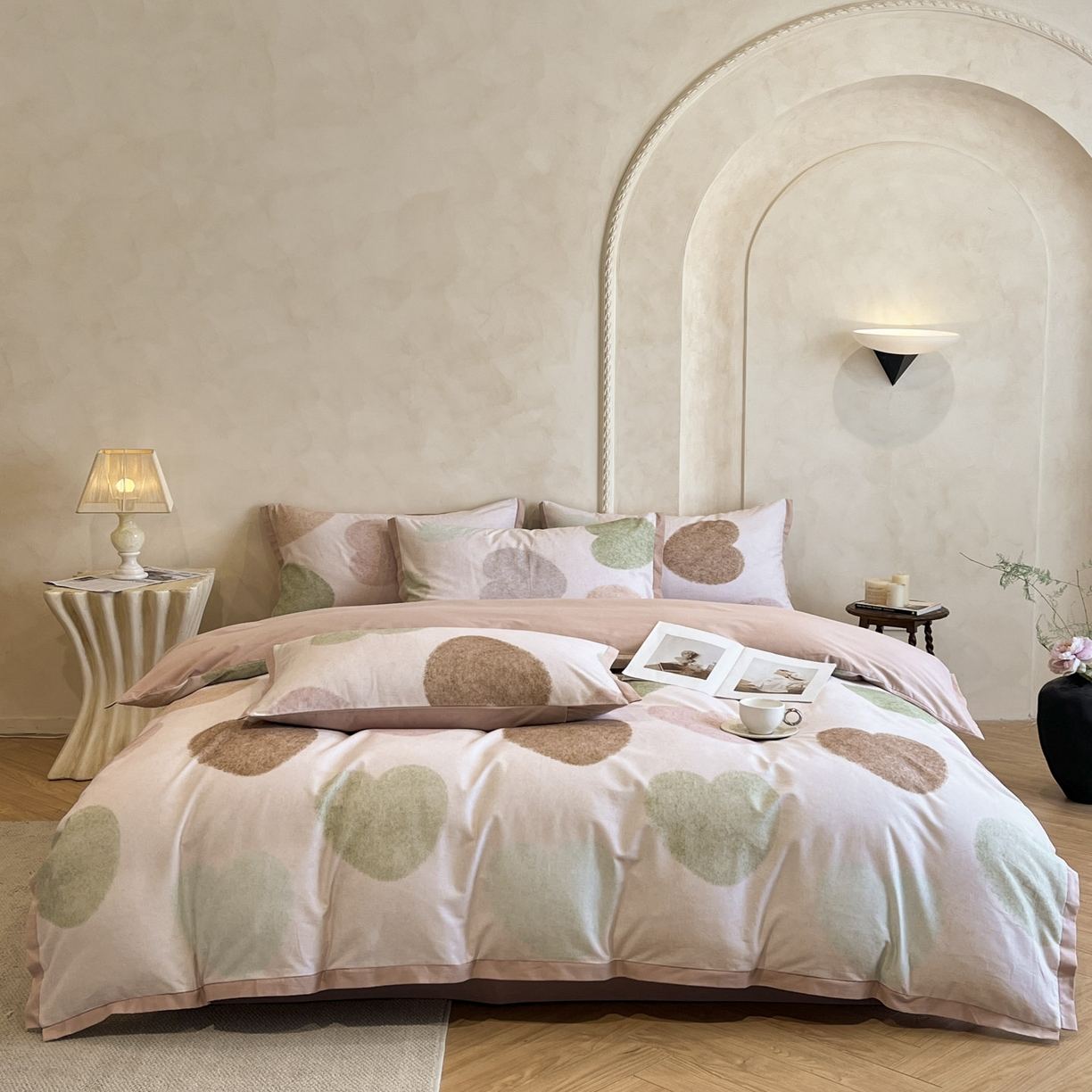 91家纺网 家纺一手货源 找家纺 （总）柏薇 2025新款秋冬新品全棉磨毛印花高定工艺款四件套