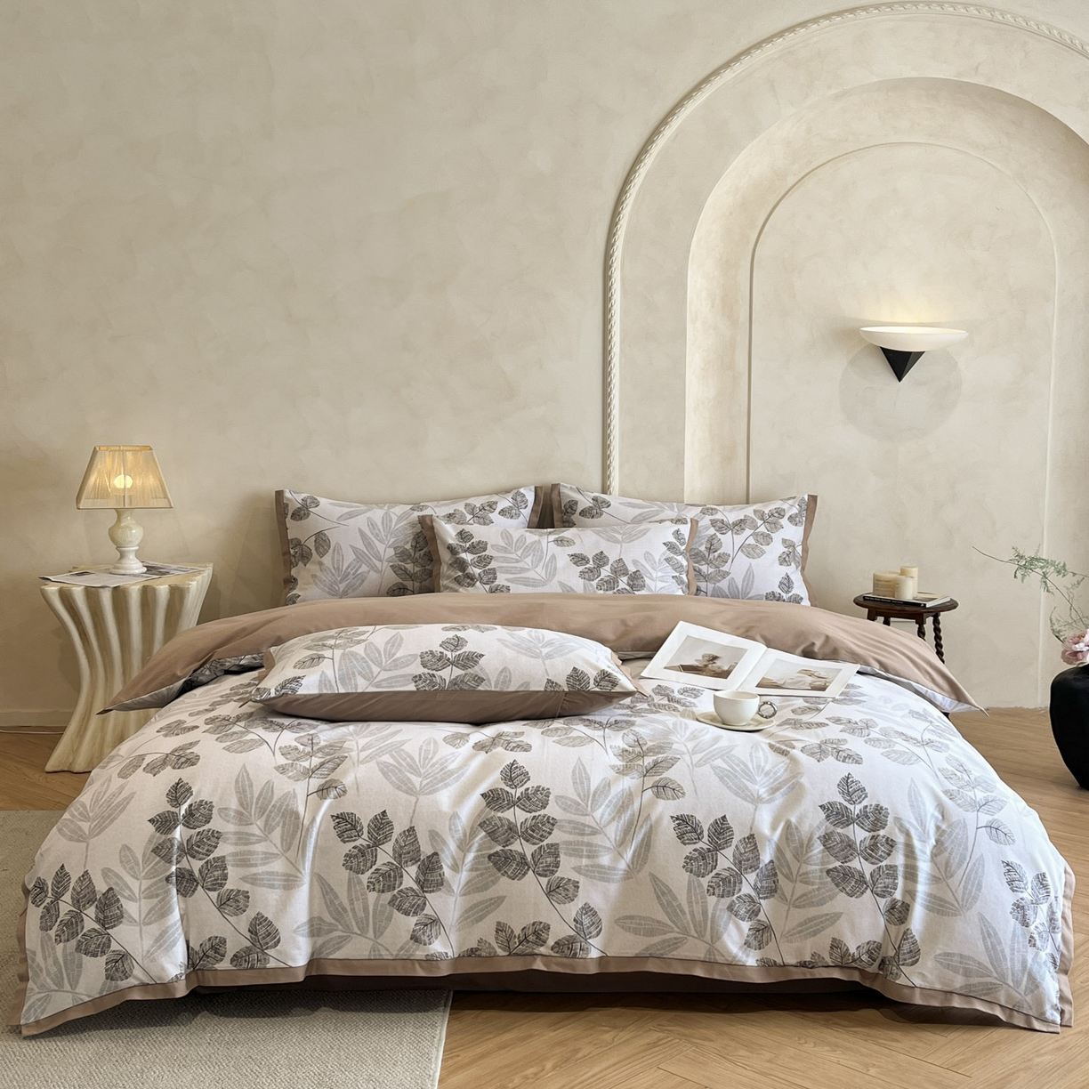 91家纺网 家纺一手货源 找家纺 （总）柏薇 2025新款秋冬新品全棉磨毛印花高定工艺款四件套