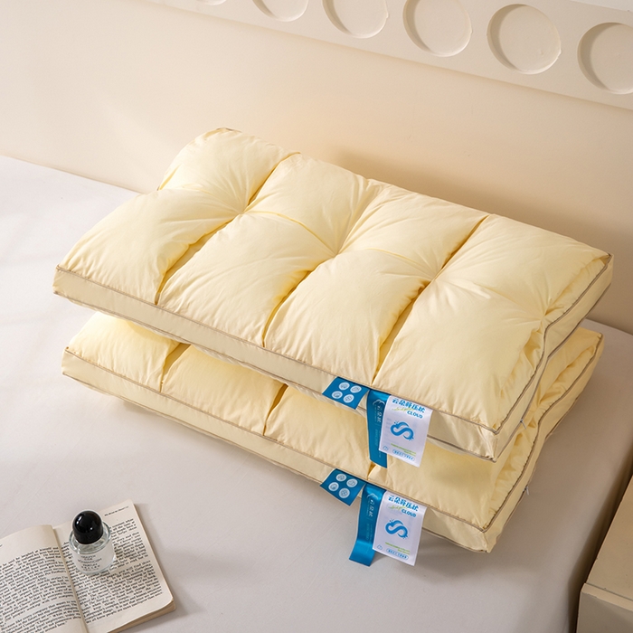 91家纺网 家纺一手货源 找家纺 （总）仁宇枕业 2025新款新品 全棉防雨布枕头云朵释压双层面包舒适高枕头枕芯