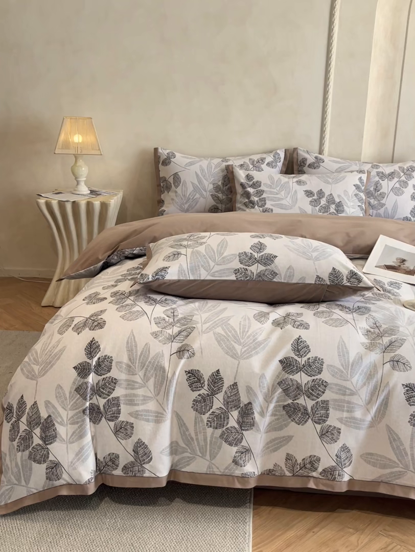 91家纺网 家纺一手货源 找家纺 （总）柏薇 2025新款秋冬新品全棉磨毛印花高定工艺款四件套